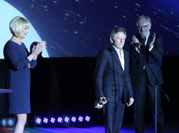 Agnieszka Odorowicz, Roman Polański i Andrzej Seweryn w trakcie gali otwarcia festiwalu PKO Off Camera