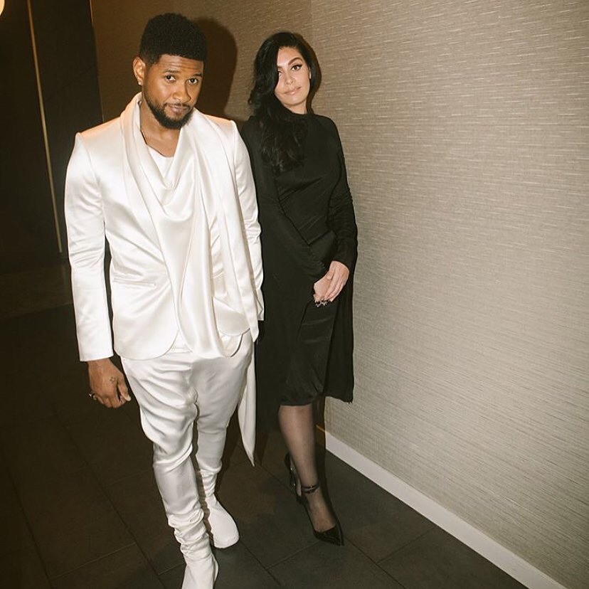 Usher and Jenn Goicoechea are expecting their first child together [Instagram/WriteOliv2]