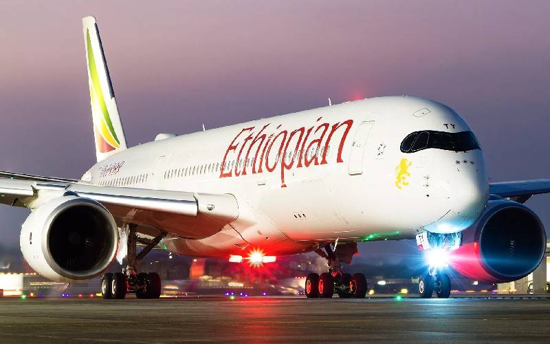 Ethiopian Airlines plane. (The Standard)