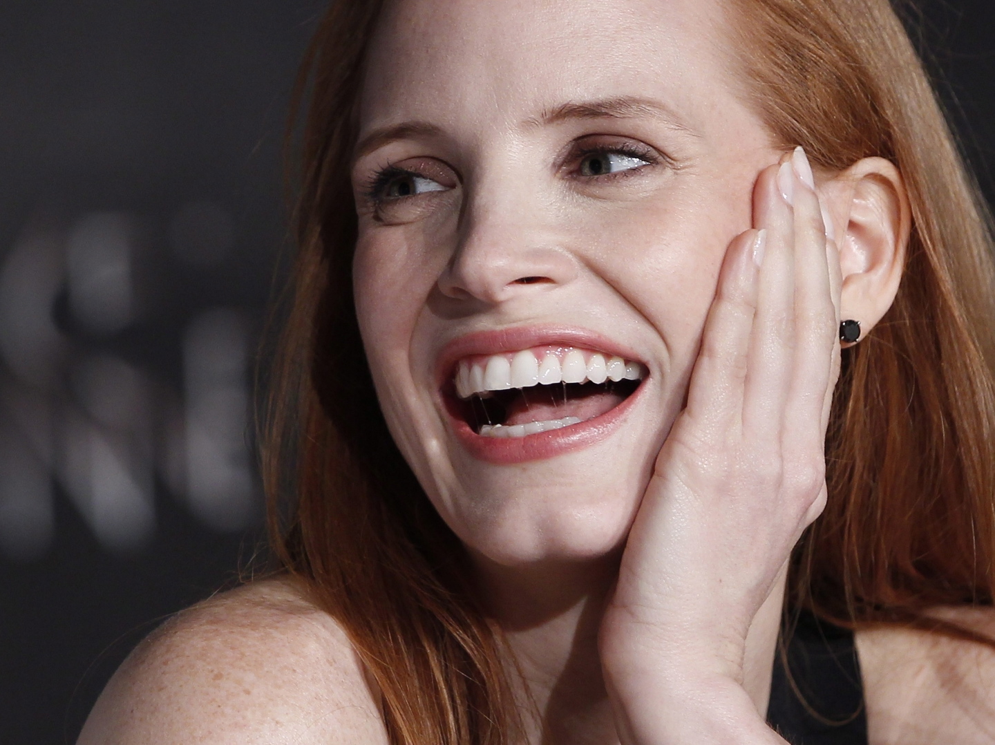Jessica Chastain na konferencji prasowej obrazu