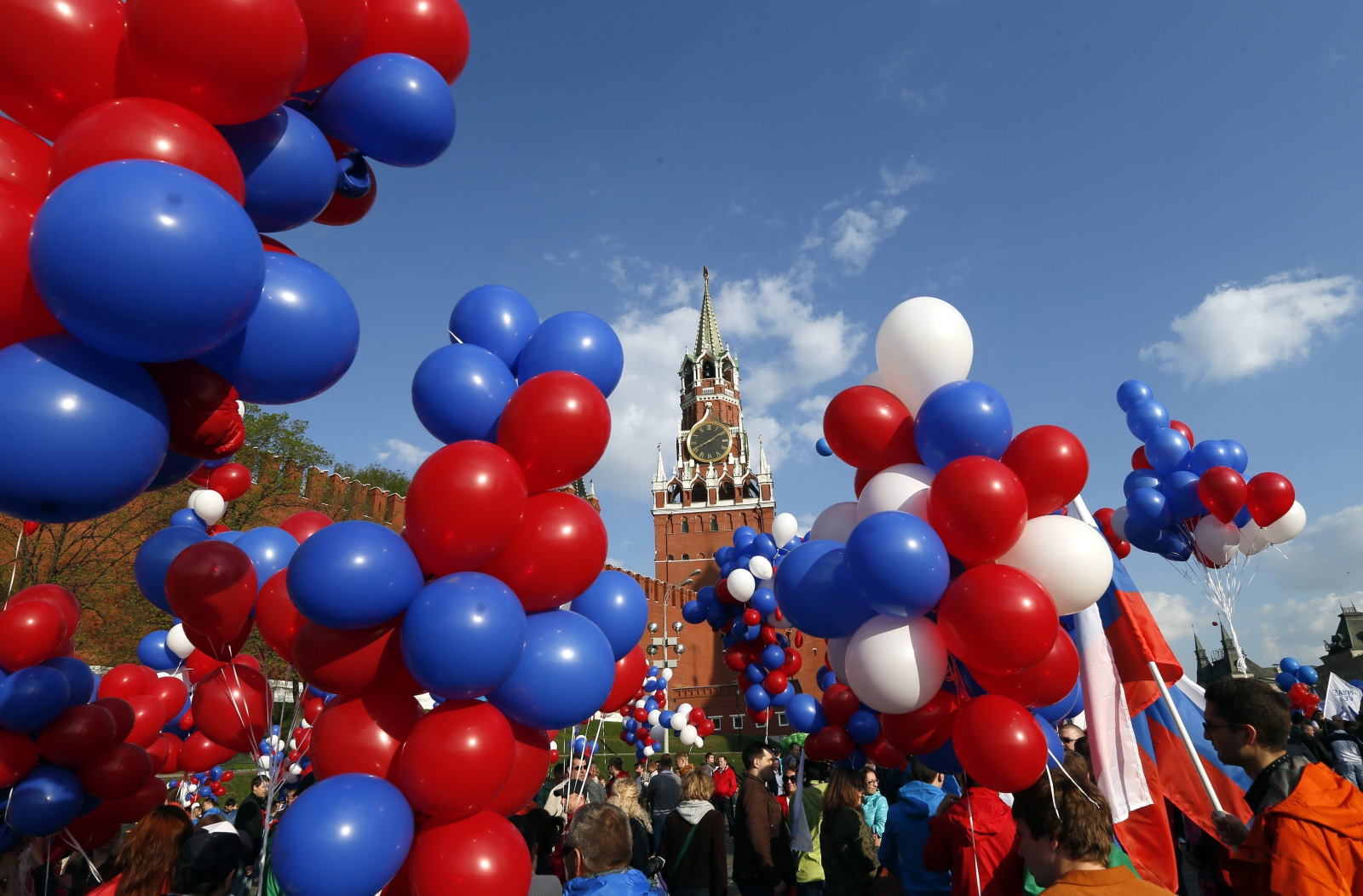 Manifestacja na Placu Czerwonym w Moskwie z okazji 1 maja