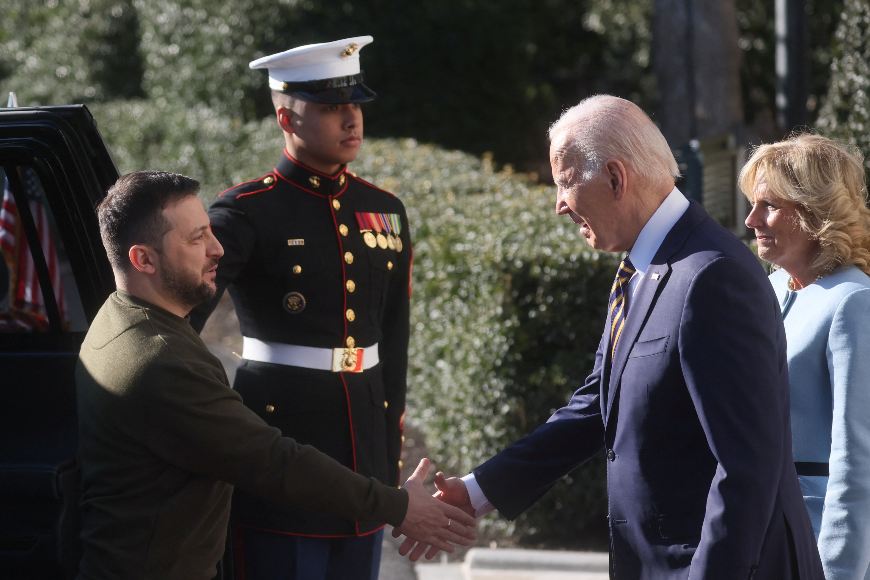 Wołodymyr Zełenski i Joe Biden