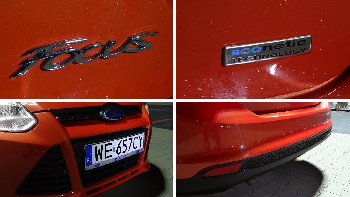 To jeszcze nie wszystko, czym zaskakuje nowy focus. Plakietka na tylnej klapie z napisem: ECOnetic Technology oznacza m.in., że: przedni zderzak kryje aktywną żaluzję (Active Grille Shutter), która reguluje stopień otwarcia wlotu powietrza do silnika. Komputer dba o to, żeby akumulator był ładowany odzyskanym prądem, co powinno wpłynąć na obniżenie zużycia paliwa...