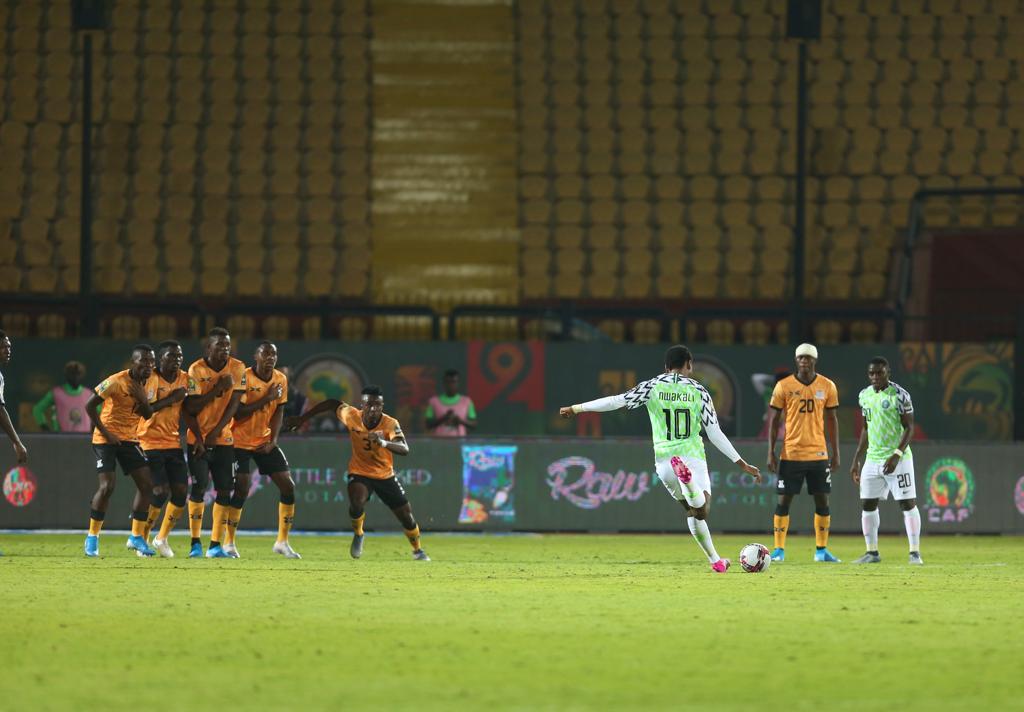 Kelechi Nwakali scored a fantastic freekick in the game to help Nigeria to the win (CAF)
