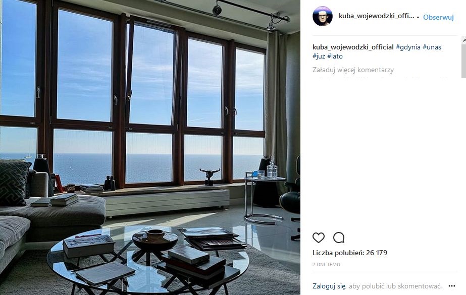 Kuba Wojewódzki i jego apartament w Gdyni