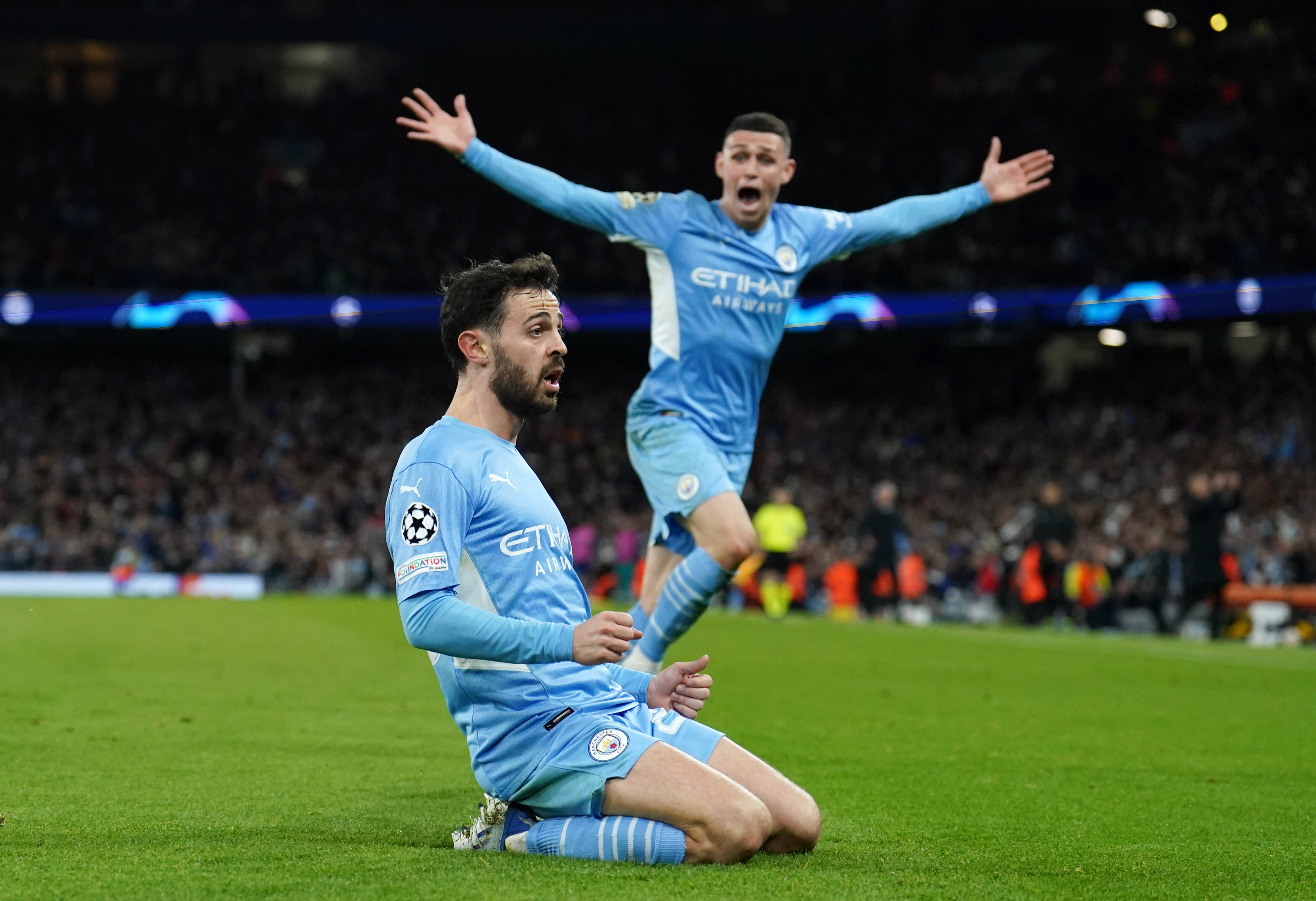 Bernardo Silva scored City's fourth of the night against Real Madrid in the Champions league