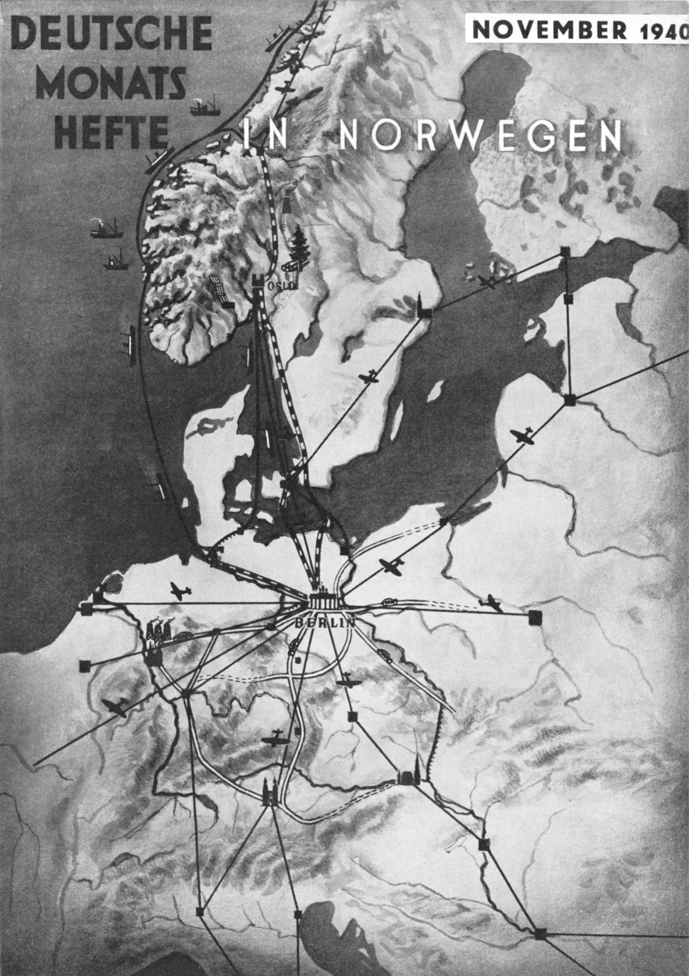 „Deutsche Monatshefte in Norwegen” – niemiecka gazeta wydawana w Norwegii, numer z listopada 1940 r.