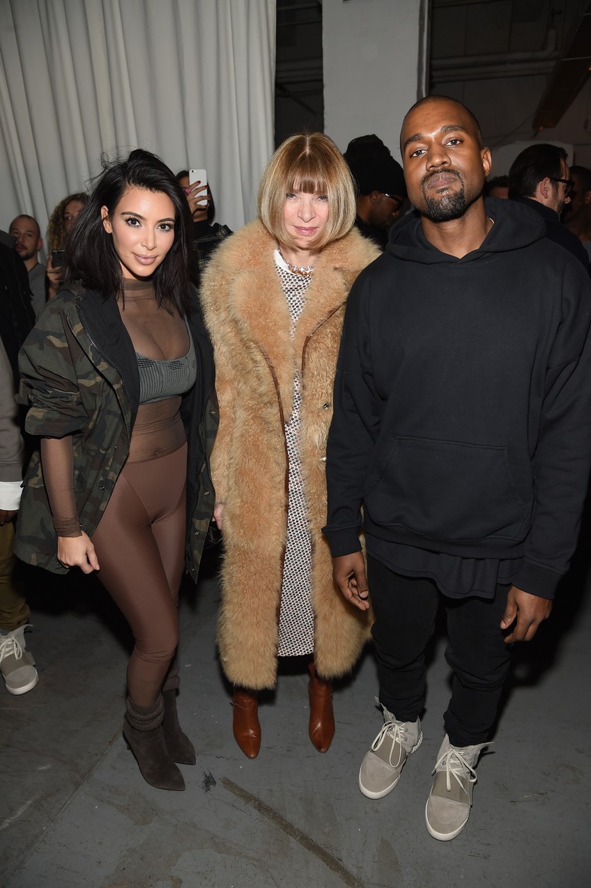 Kim Kardashian Anna Wintour Kanye West / fot. Getty Images