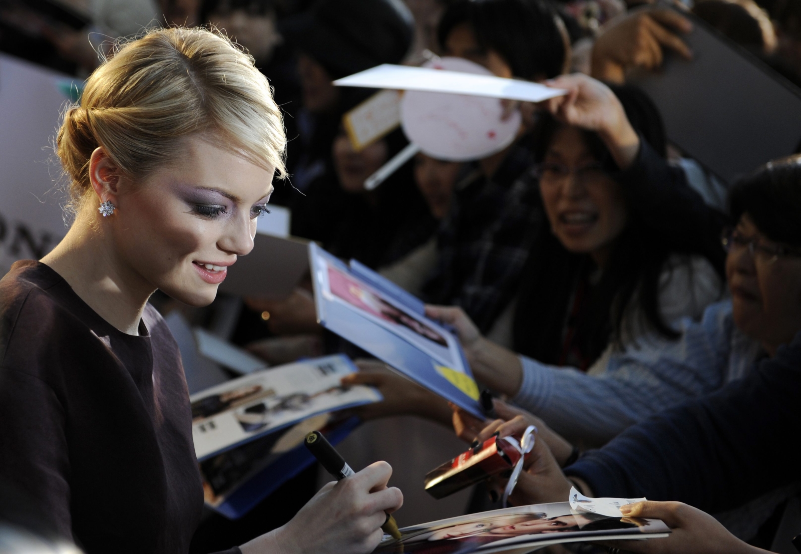 Emma Stone na premierze