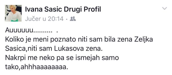 Ivana &Scaron;a&scaron;ić dobila uvrede