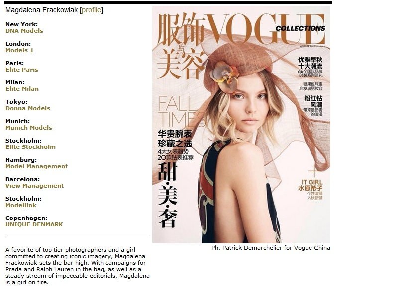 Magdalena Frąckowiak /models.com