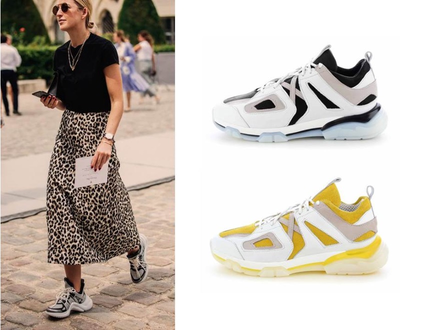 Wyraziste sneakersy oczywiście sprawdzają się w przypadku prostych stylizacji, ponieważ wtedy grają pierwsze skrzypce i wysuwają się na pierwszy plan.