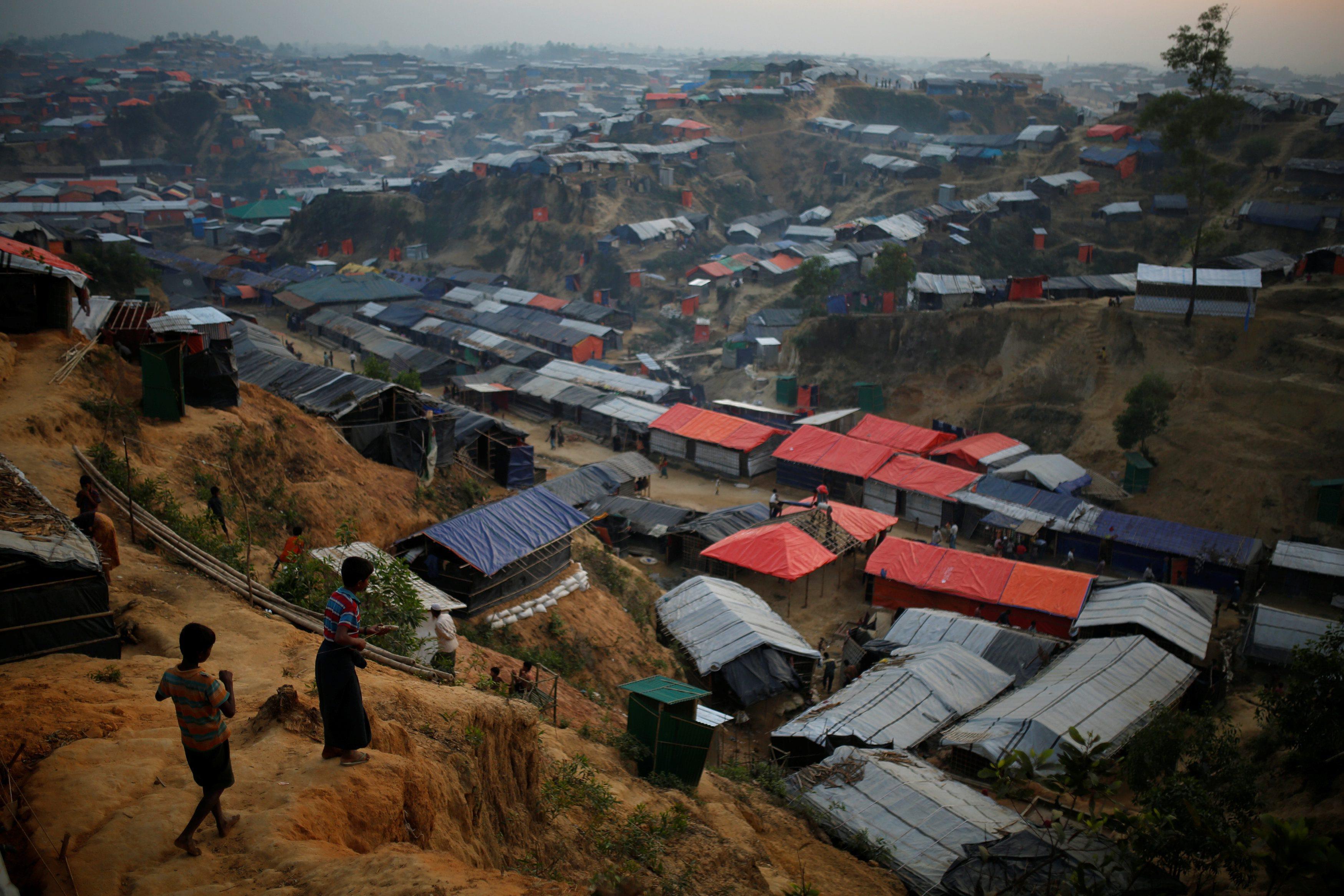 A general view of the Balukhali refugee camp near Cox's Bazar