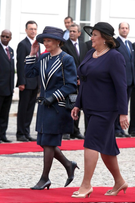 Królowa Norwegii Sonja i prezydentowa Anna Komorowska