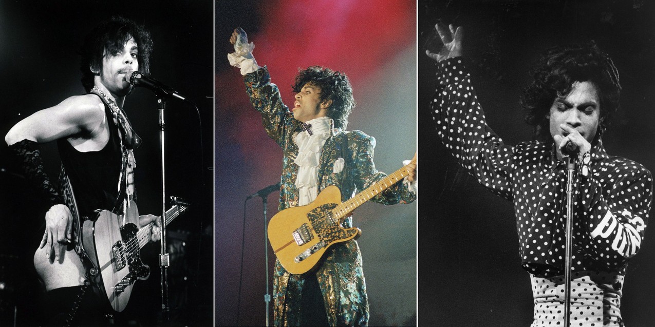 Prince i jego stroje sceniczne z 1981, 1985 i 1988 roku