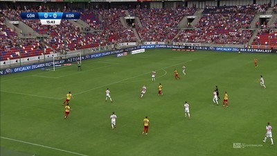 Górnik Z. - Korona (0:0): Odważna próba Górskiego z dystansu. Kibice w Zabrzu na moment zadrżeli