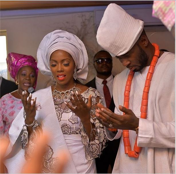 Tiwa Savage and Tee-Billz at their famous wedding back in 2013