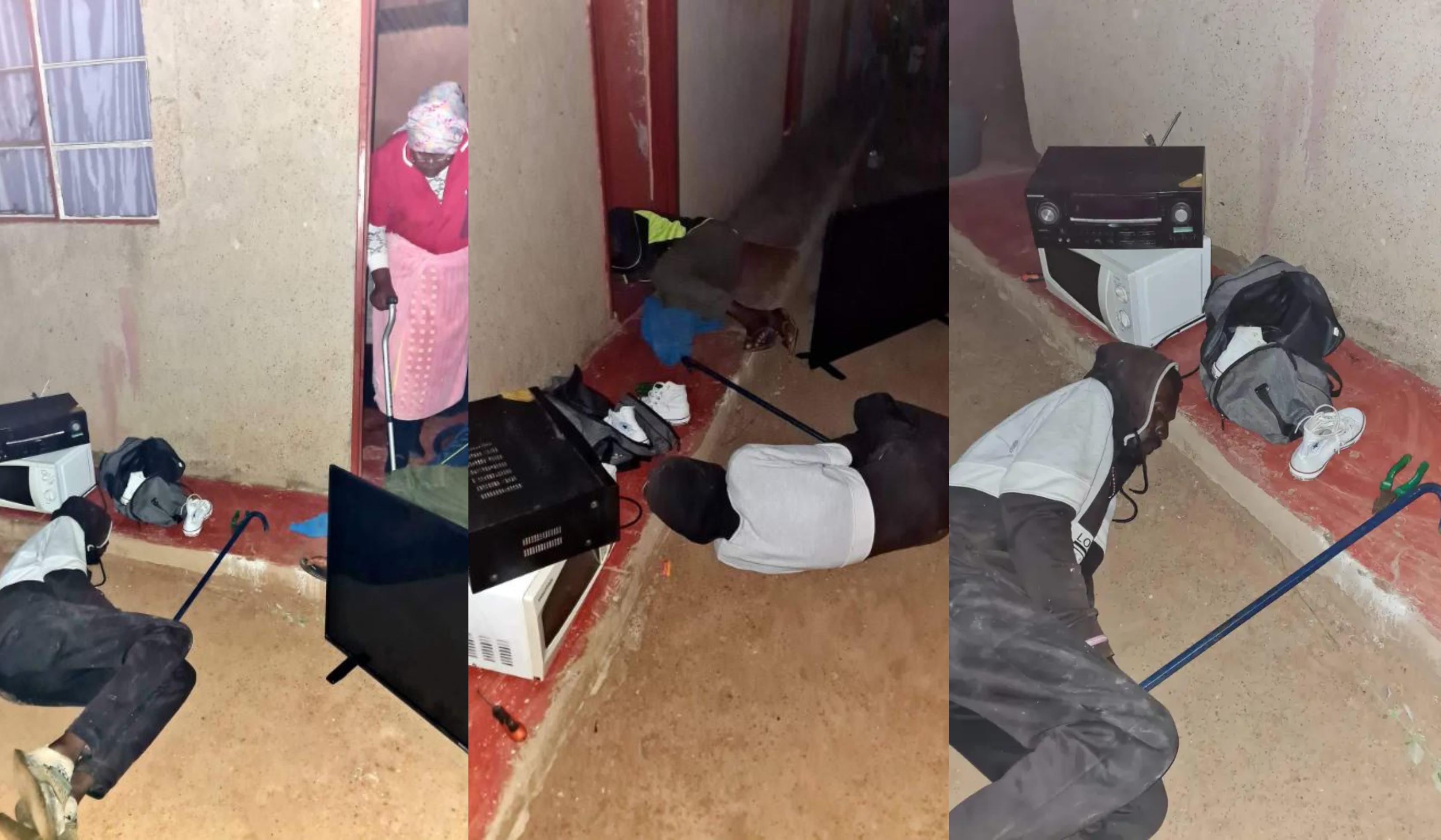Robbers fall asleep after stealing elderly woman’s belongings (video)