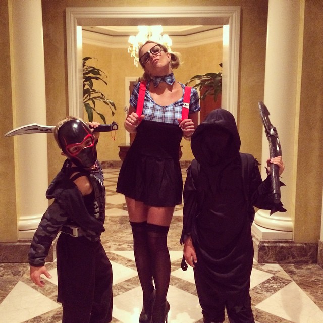 Tak Britney bawiła się z synami w Helloween