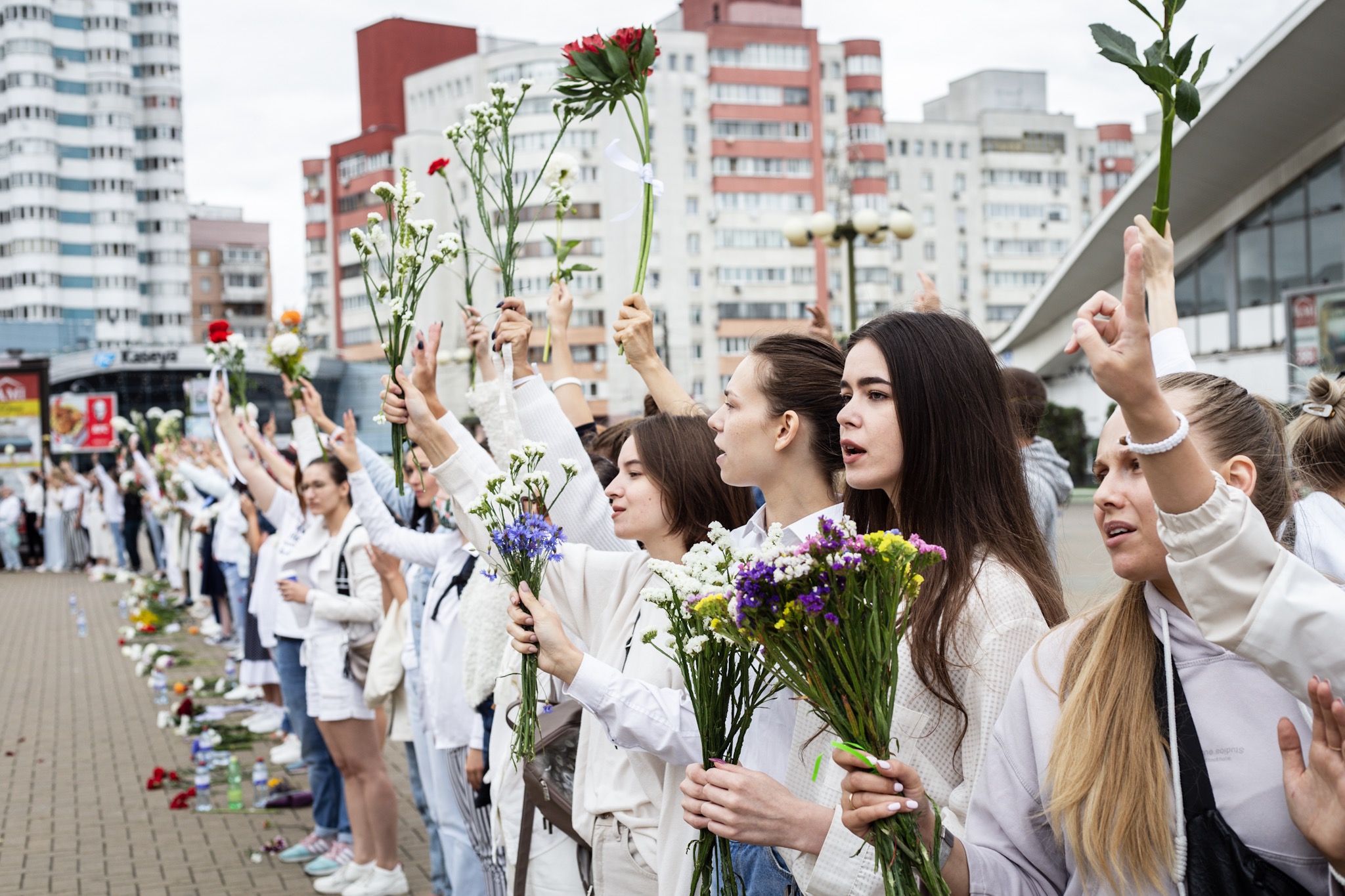 Białoruś. Protest kobiet w Mińsku