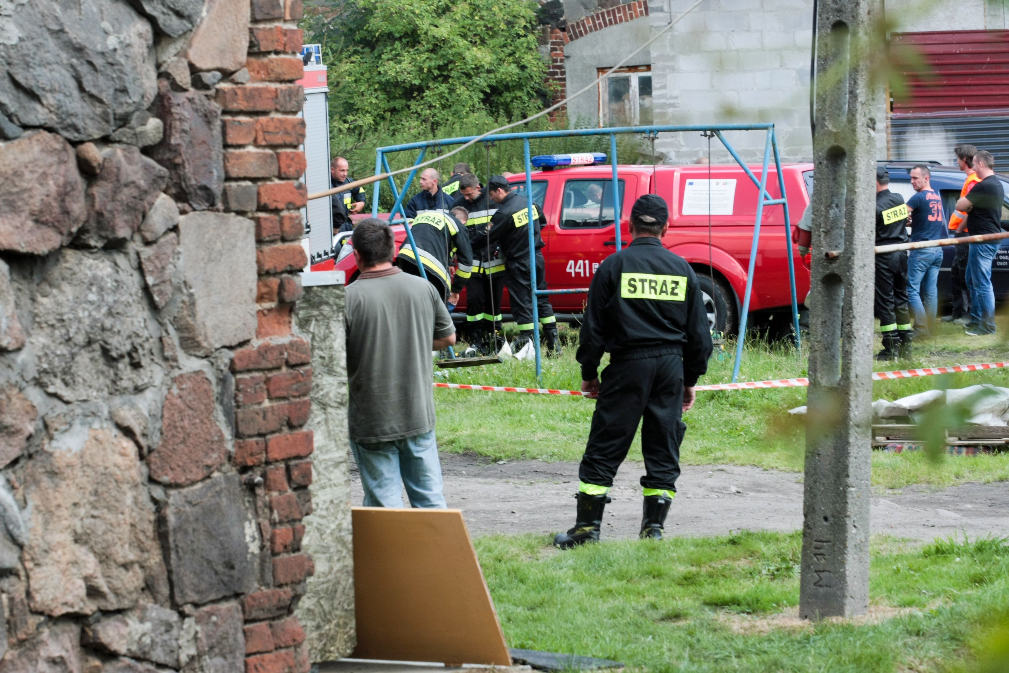 Ratownicy na miejscu tragedii
