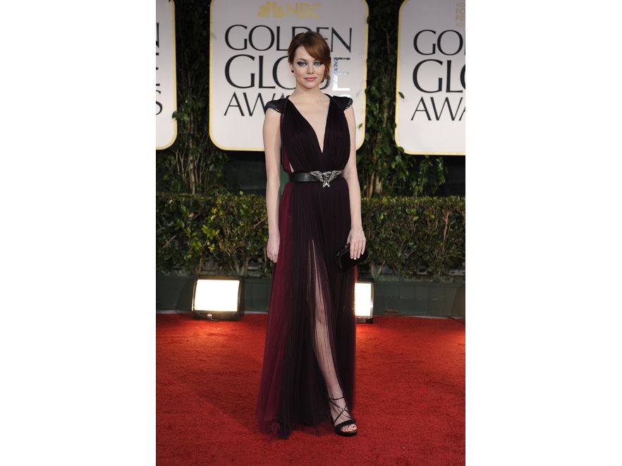Najpiękniejsze dekolty gwiazd na Złotych Globach: Emma Stone
