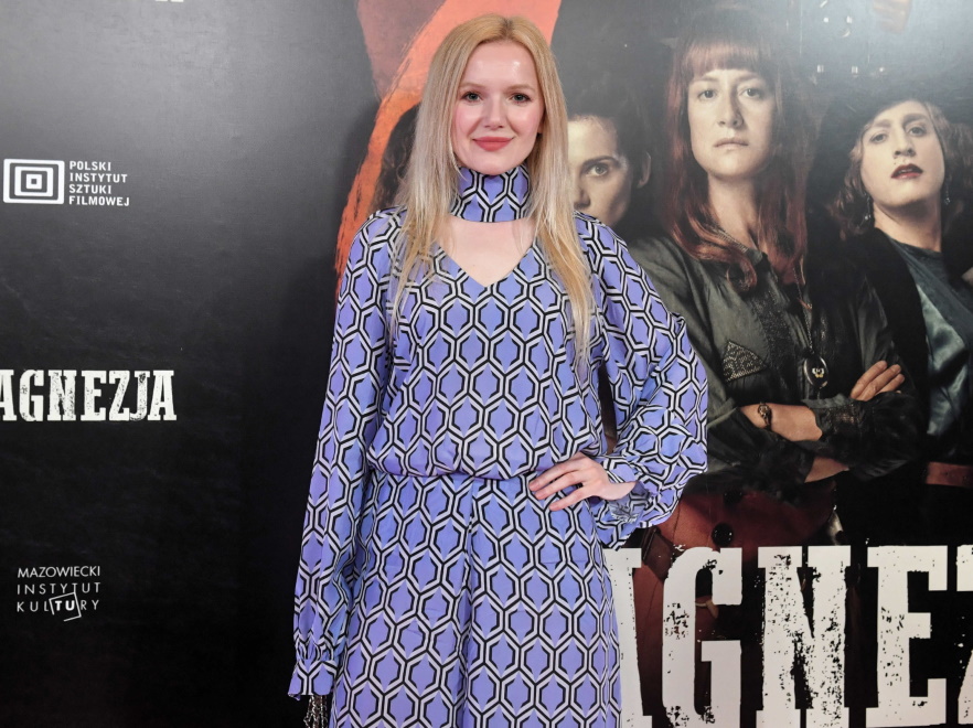 Joanna Majstrak na premierze filmu