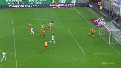 Lechia - Jagiellonia (2:3): Świetna akcja Balde wykończona przez Marco. Lechia wróciła do gry