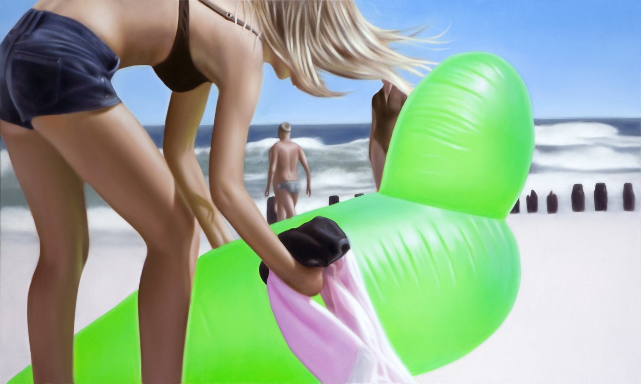 Kasia Domańska "Girl with blow up mattress"