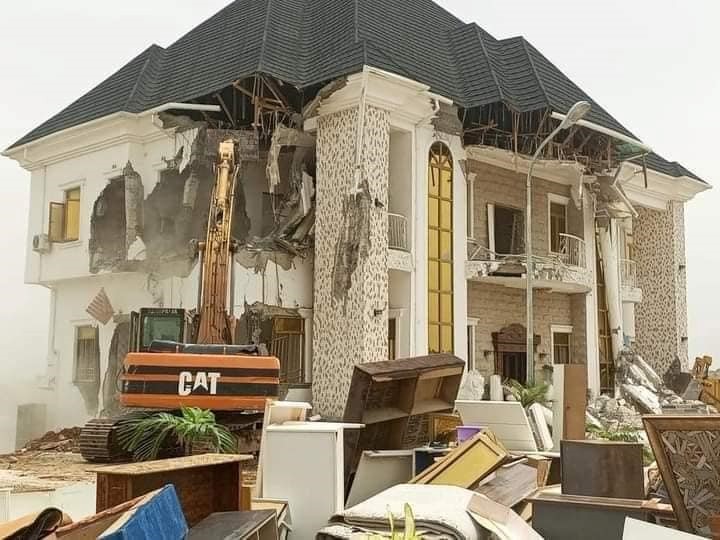 ‘Karma exists’ – Tonto Dikeh reacts to the demolishing of ex-boyfriend’s house