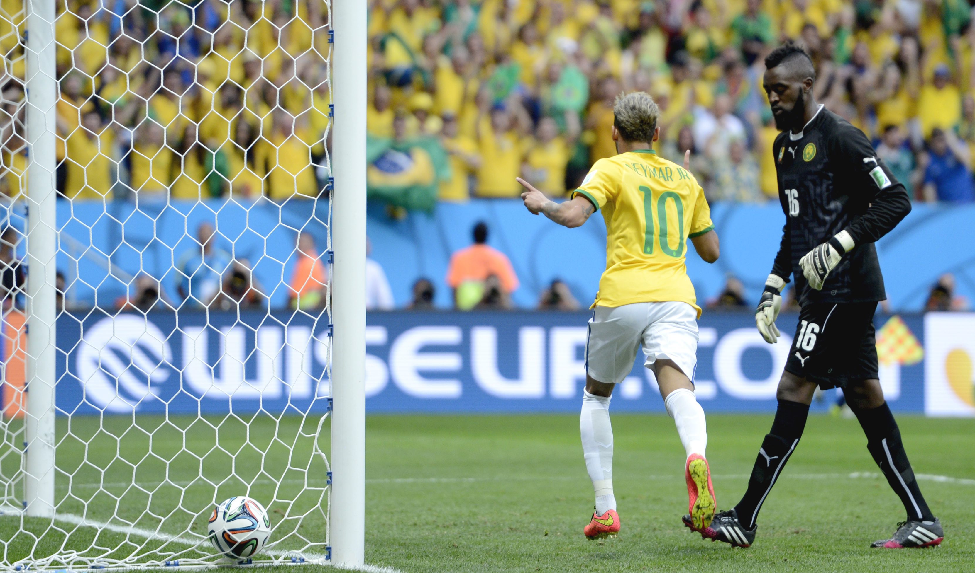 Neymar autorem setnego gola na mundialu w Brazylii