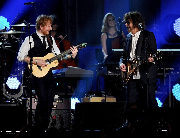 Ed Sheeran i Jeff Lynne na Grammy 2015
