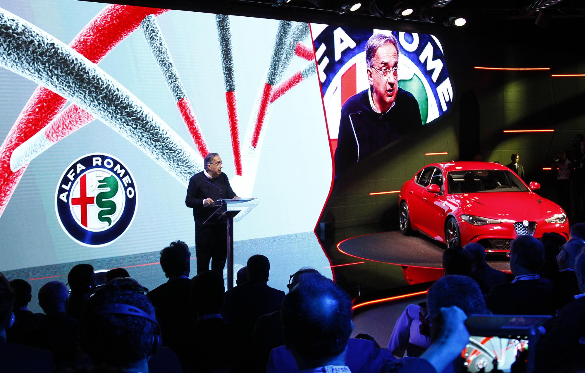 Alfa Romeo Giulia i Sergio Marchionne, dyrektor generalny Fiat Chrysler Automobiles