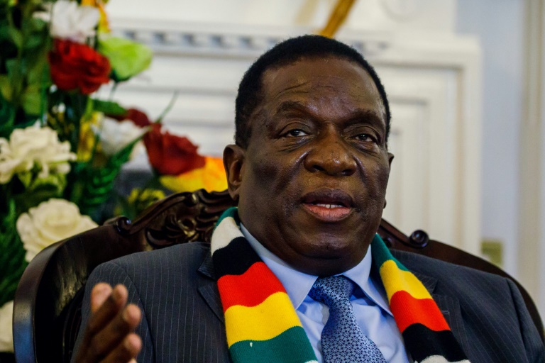 Zimbabwe President Mnangagwa has wasted little time firing his energy minister on account of blackouts in the country (AFP) 