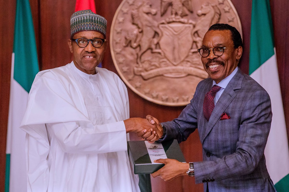 Buhari receives report on implementation of N30,000 National Minimum Wage [Twitter/@MBuhari