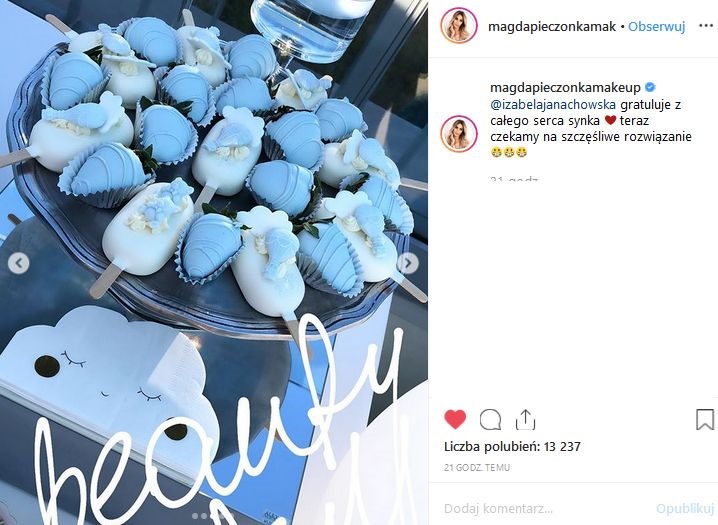 Całe baby shower było urządzone w kolorze niebieskim