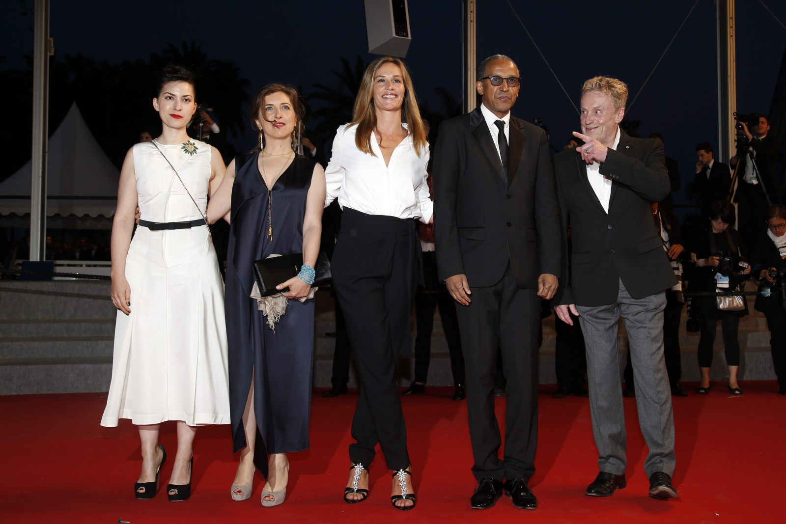Rebecca Zlotowski, Jonas Hadjithomas, Cecile de France, Abderrahmane Sissako i Daniel Olbrychski na premierze