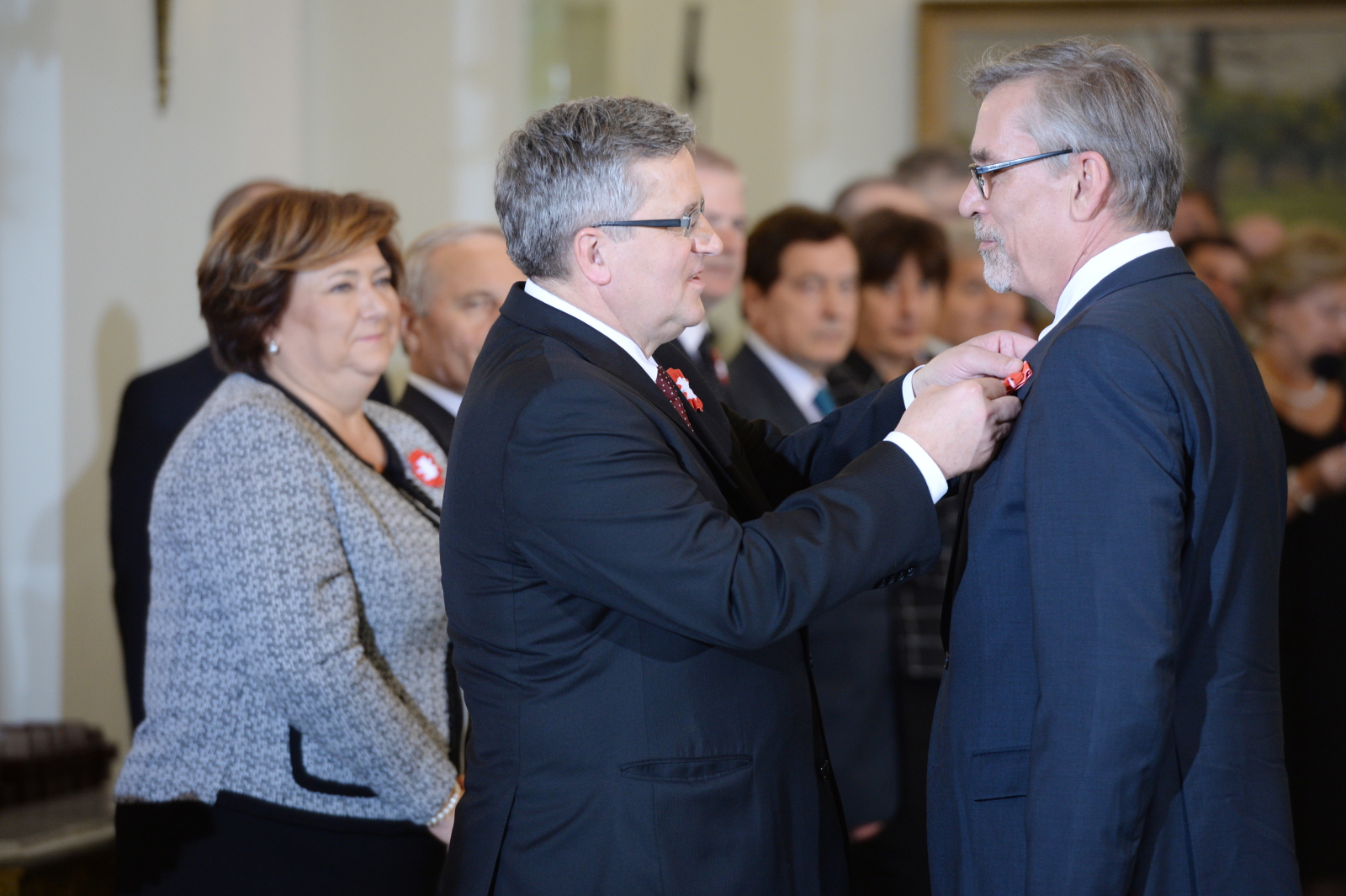 Anna i Bronisław Komorowscy oraz Jacek Żakowski