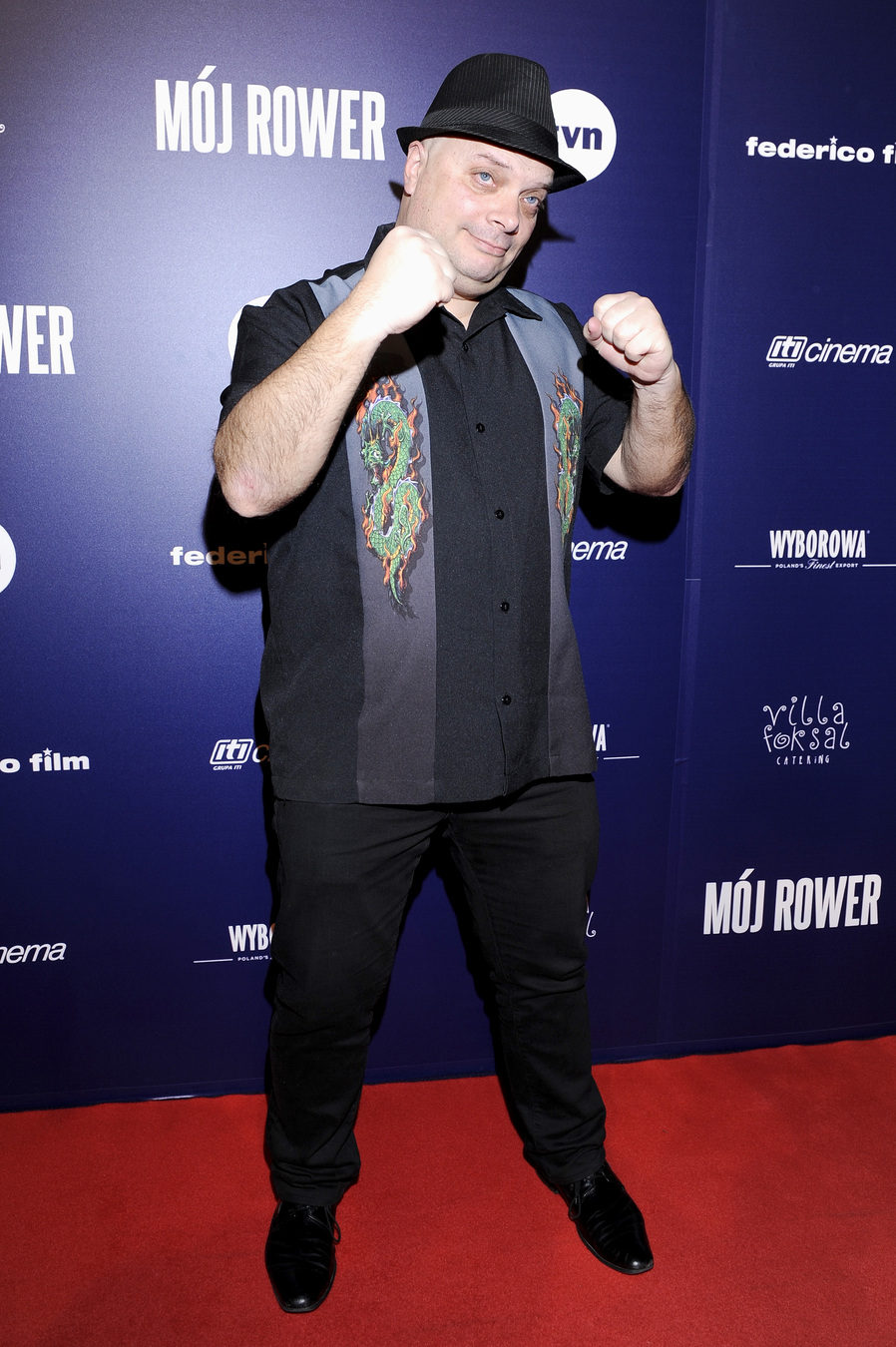 Krzysztof Skiba na premierze filmu