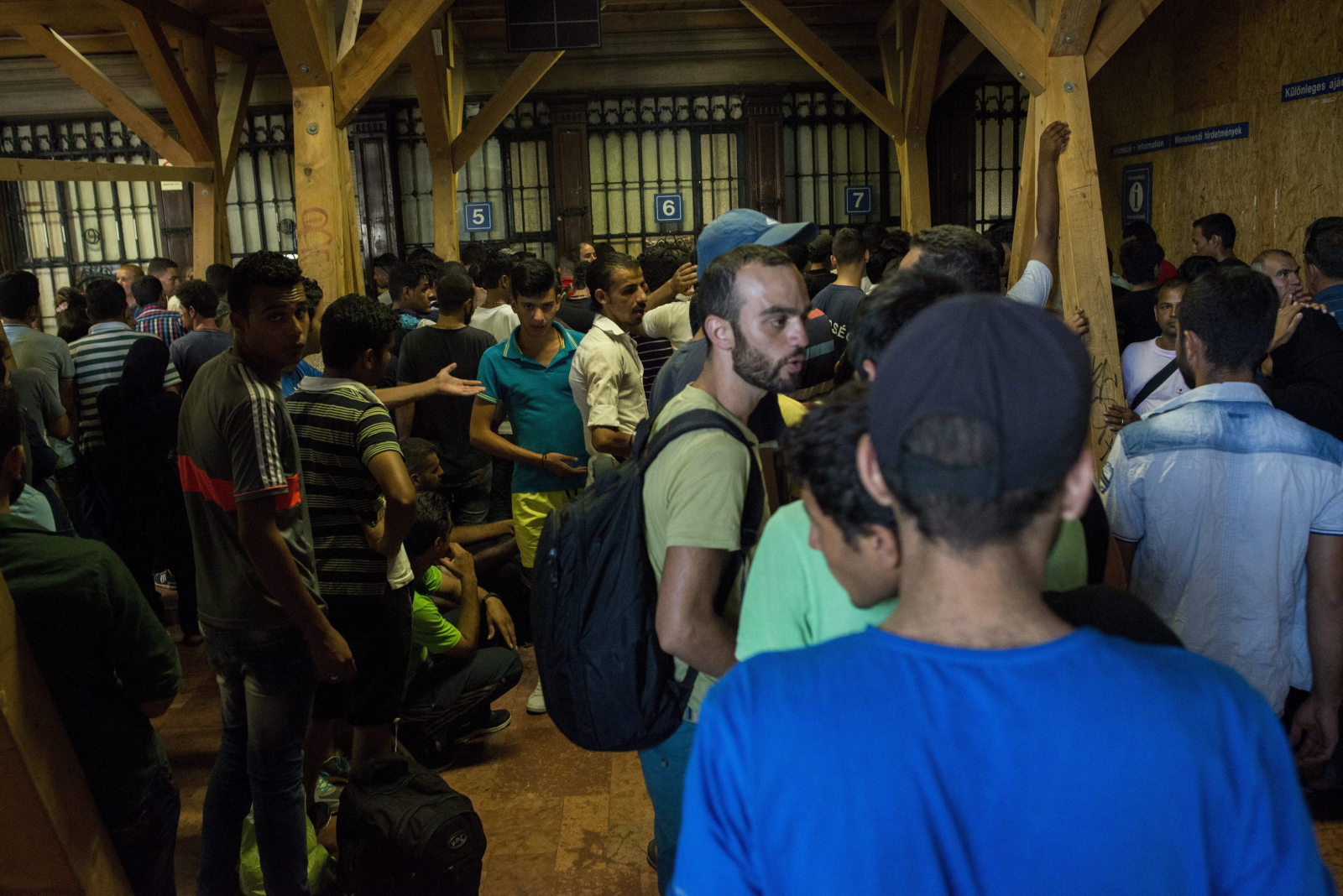 Pociąg z imigrantami na stacji w Budapeszcie
