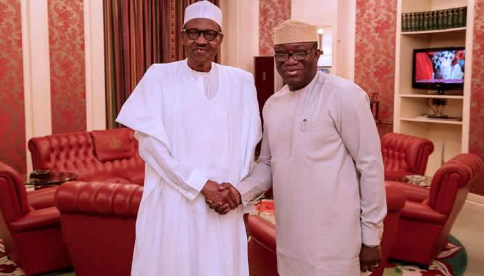 President Muhammadu Buhari with Dr Kayode Fayemi