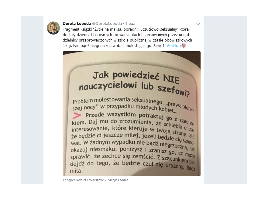 ... Rodzice uczniów biorących udział w warsztatach podzielili się z mediami informacjami o tym, jak naprawdę wyglądały te zajęcia. To oni donieśli, że najbardziej aktywni nastolatkowie byli nagradzani egzemplarzami
