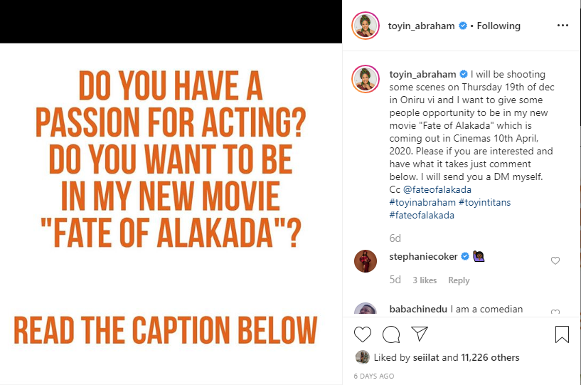 Stephanie Coker indicates interest to join the set of 'Fate of Alakada: The Party Planner'