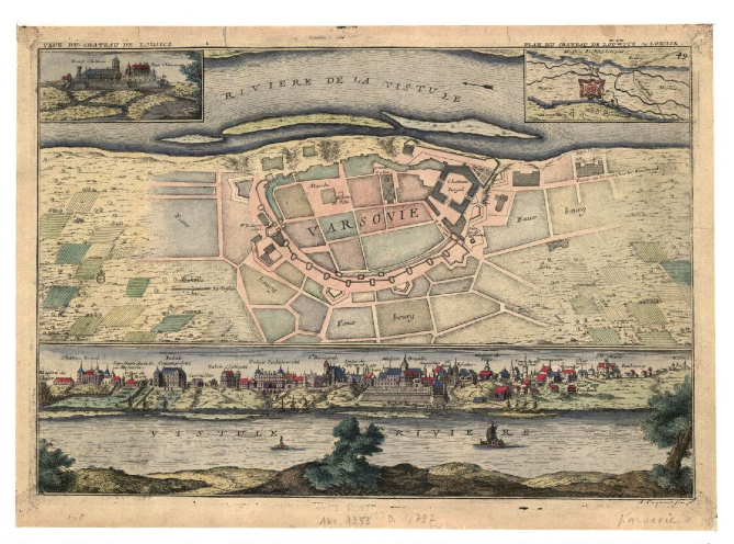Panorama Warszawy od strony Wisły 1700 r.