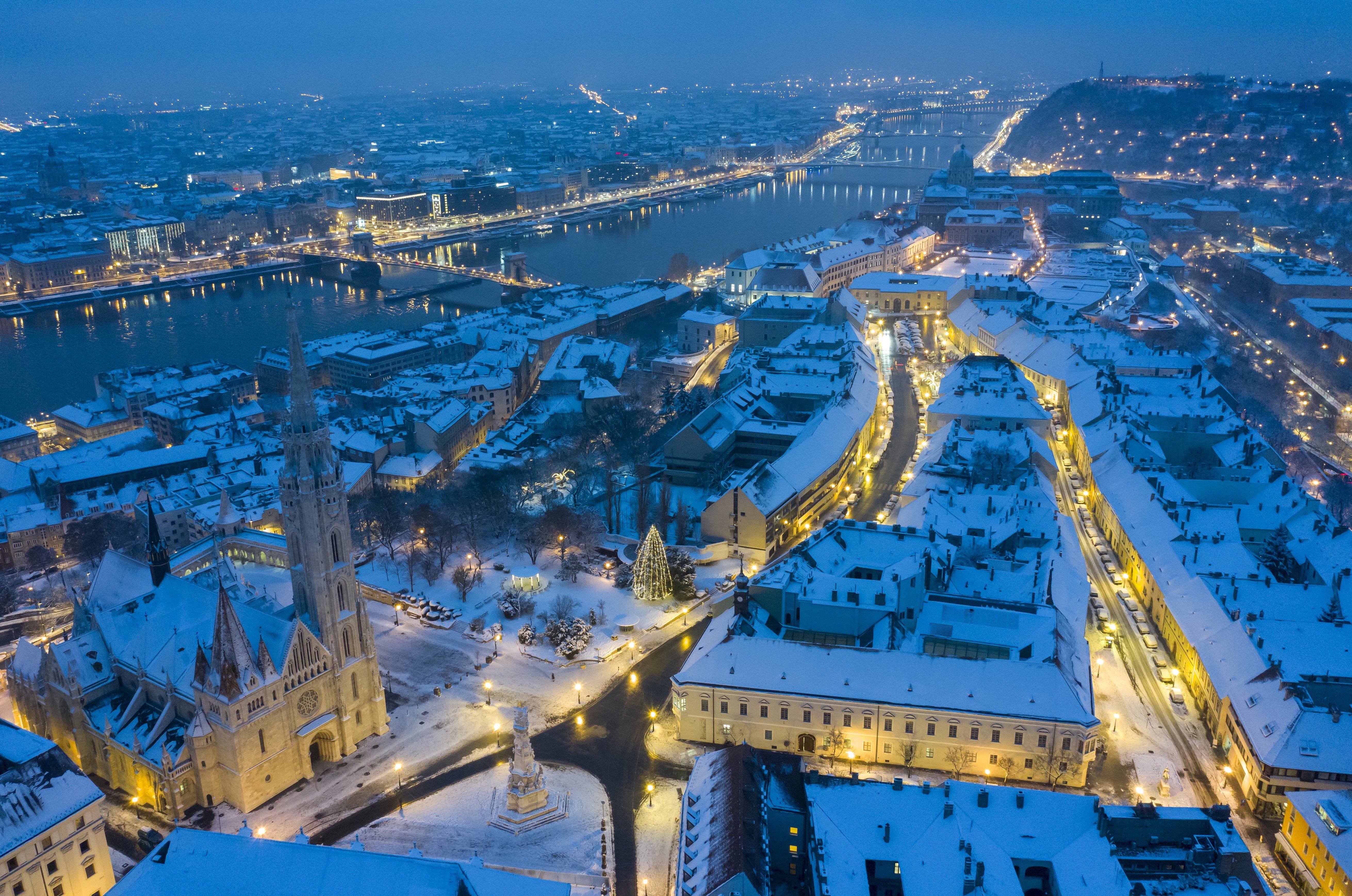 Будапешт снегопад