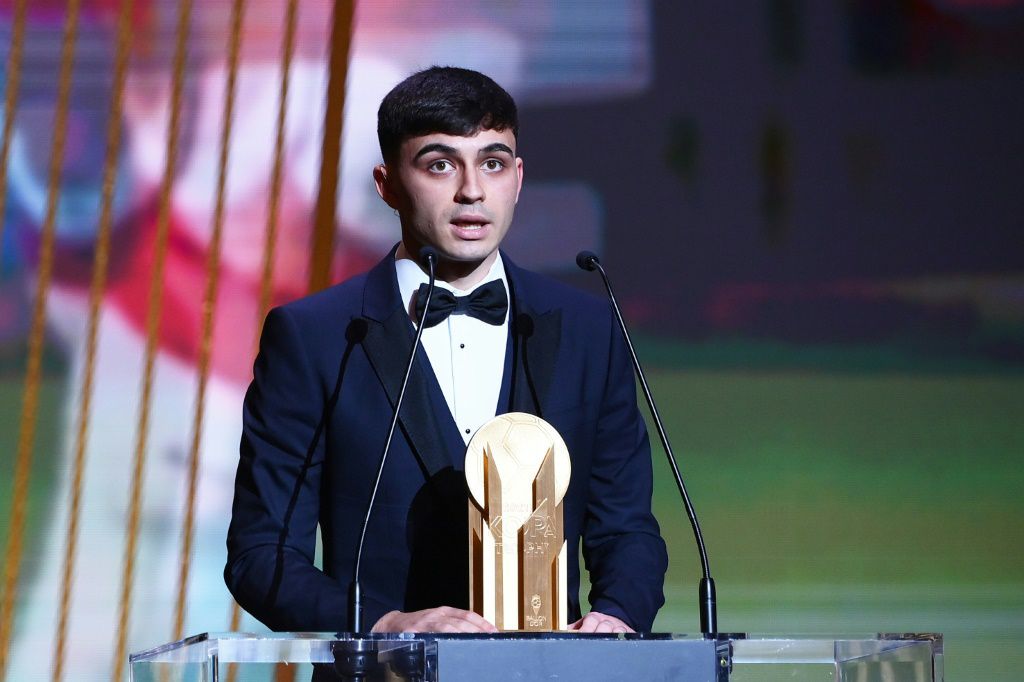 Pedri claims prize for best young player at Ballon d\'Or ceremony