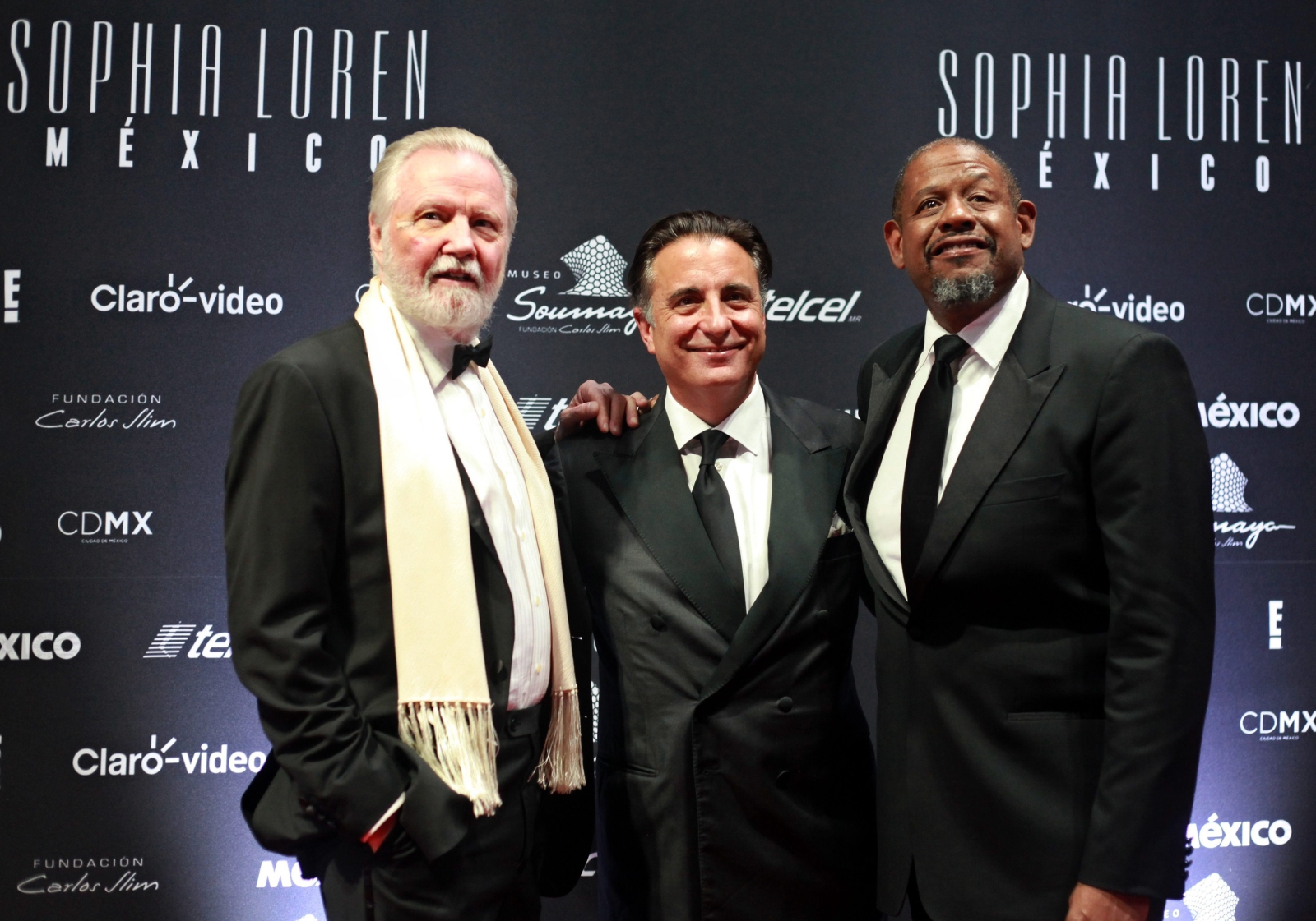 Jon Voight, Andy Garcia i Forest Whitaker na 80-tych urodzinach Sophii Loren