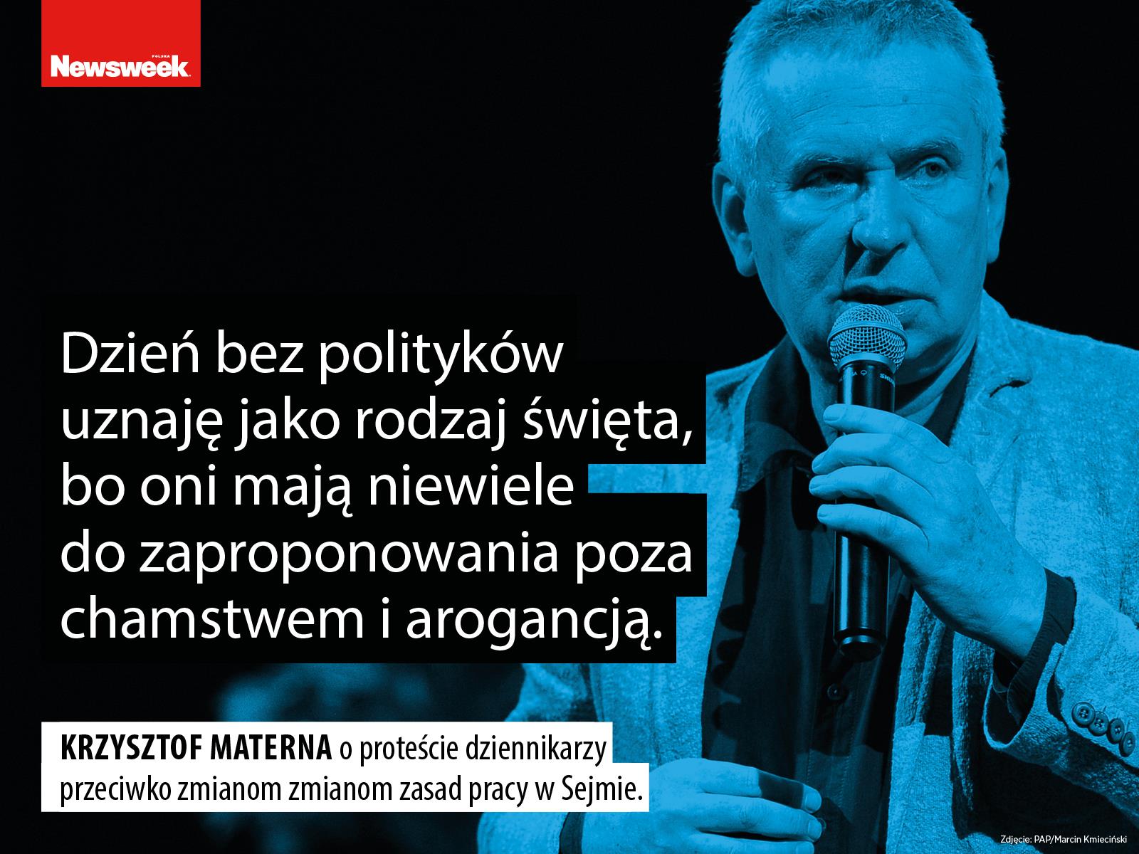 Krzysztof Materna satyra media dziennikarstwo
