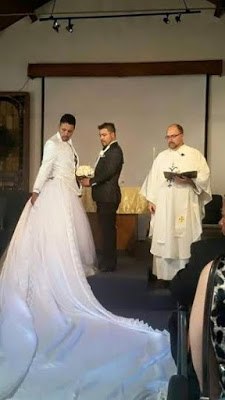 Groom wears dress train on suit for gay wedding | Pulse Nigeria