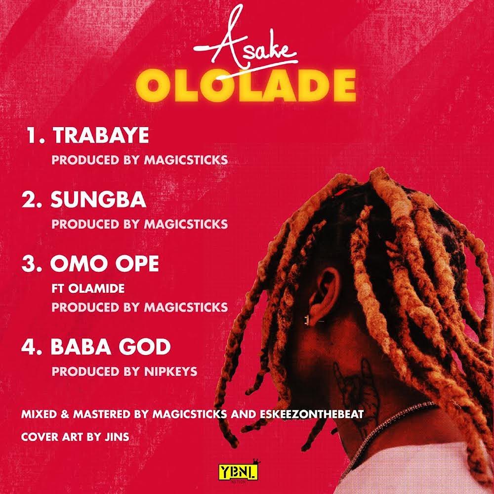 Asake - Ololade EP Album Art